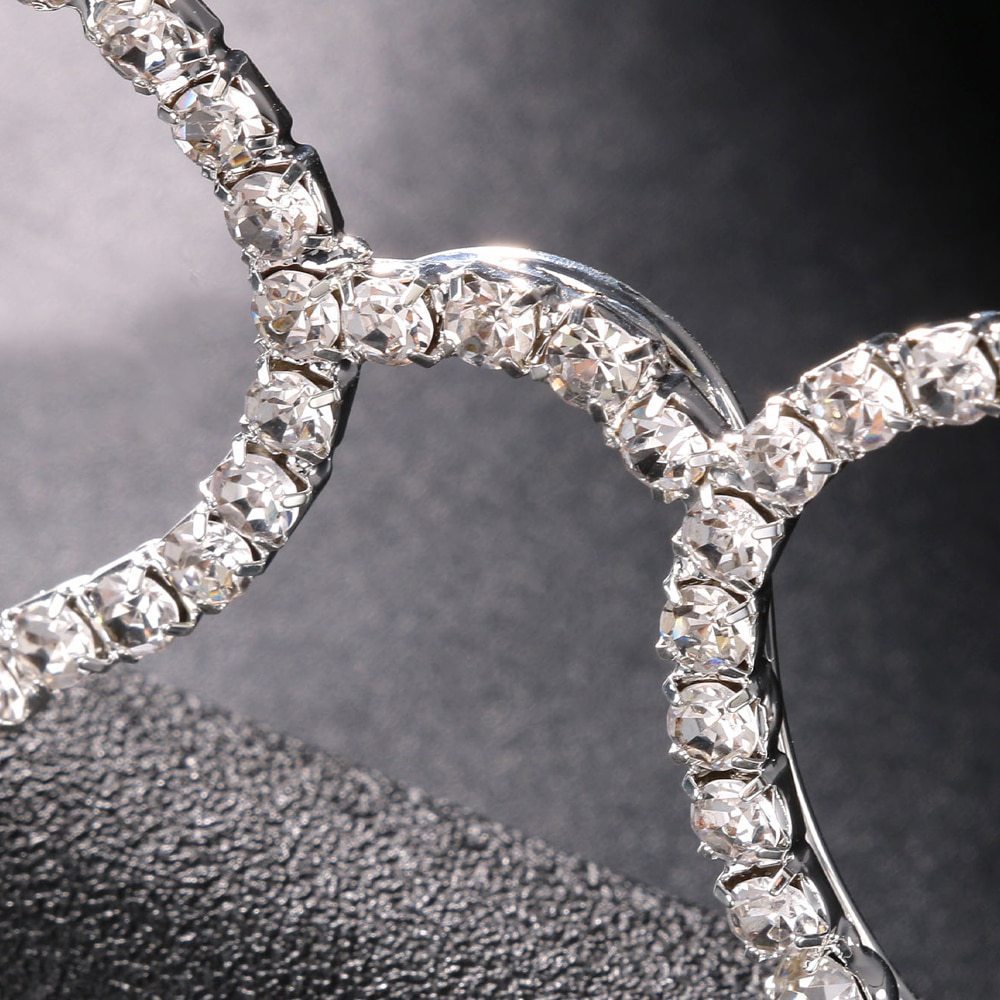 Women's Gender Glam, Novelty Style Geometric Eye Glasses Rhinestones Women's Glam Novelty Glasses