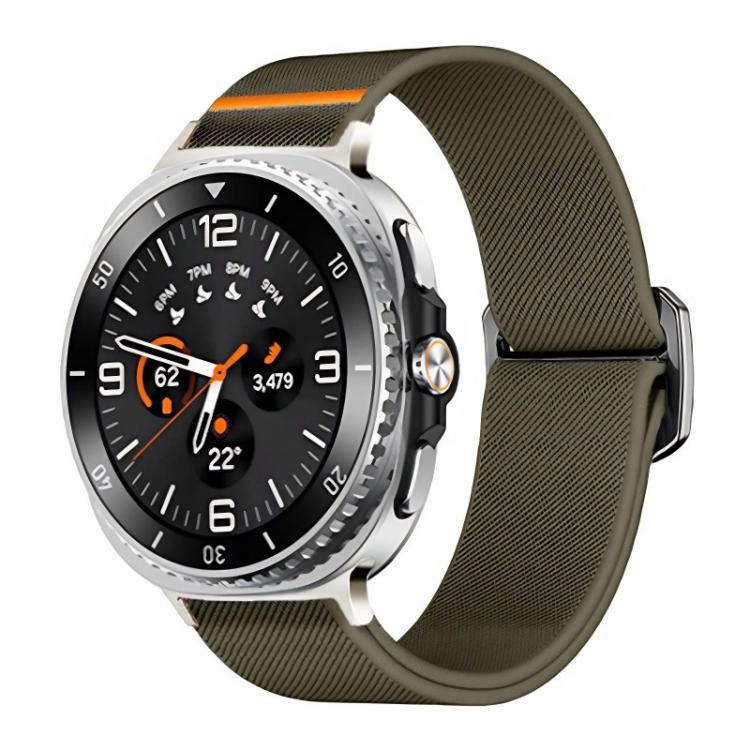 Para Samsung Galaxy Watch8 Stretch Nylon Correa de reloj deportiva de negocios correa de reloj de buey