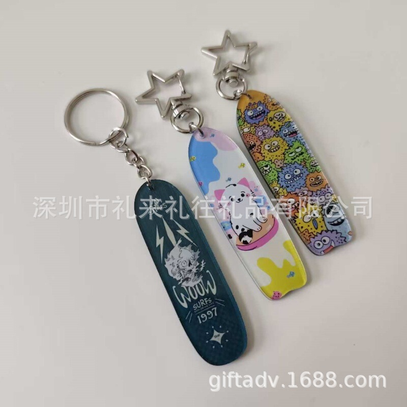 漫画アニメーションプラスチックペンダント透明アクリル板 UV フルカラーキーホルダーモールドなし切断形状|undefined