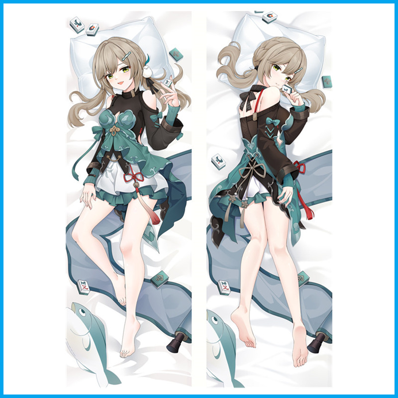 Capa de Almofada Cartoon em Tamanho Real - Qingque Anime Game