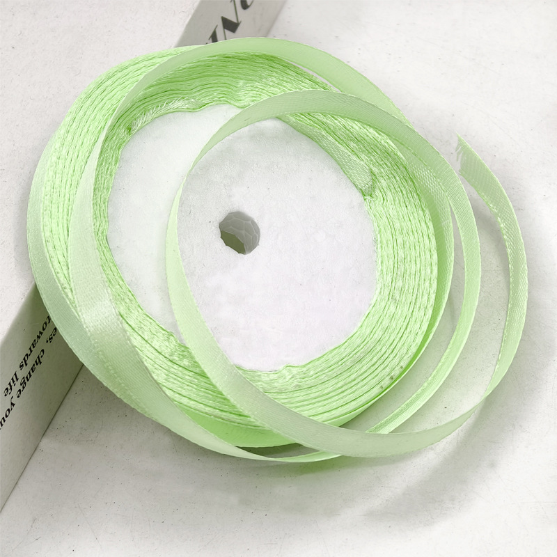 Venta directa de fábrica 1cm cinta de satén cinta de satén caja de regalo cinta decorativa lazo cinta de satén de seda suministro especial transfronterizo al por mayor