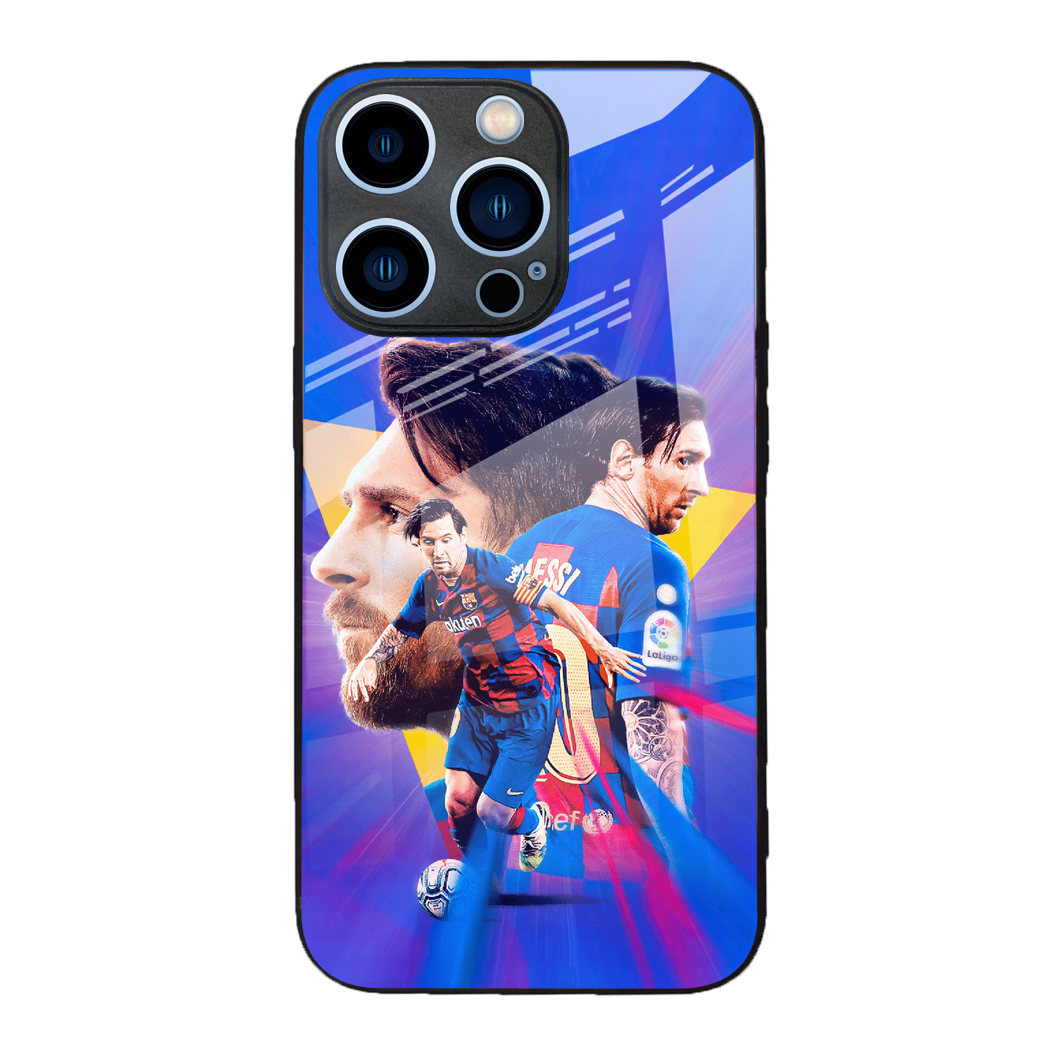 Funda de teléfono de cristal para iPhone 17 Pro Max con diseño de Messi de la Copa Mundial, para fanáticos del fútbol, compatible con iPhone 16 Pro y 13, antihuellas.