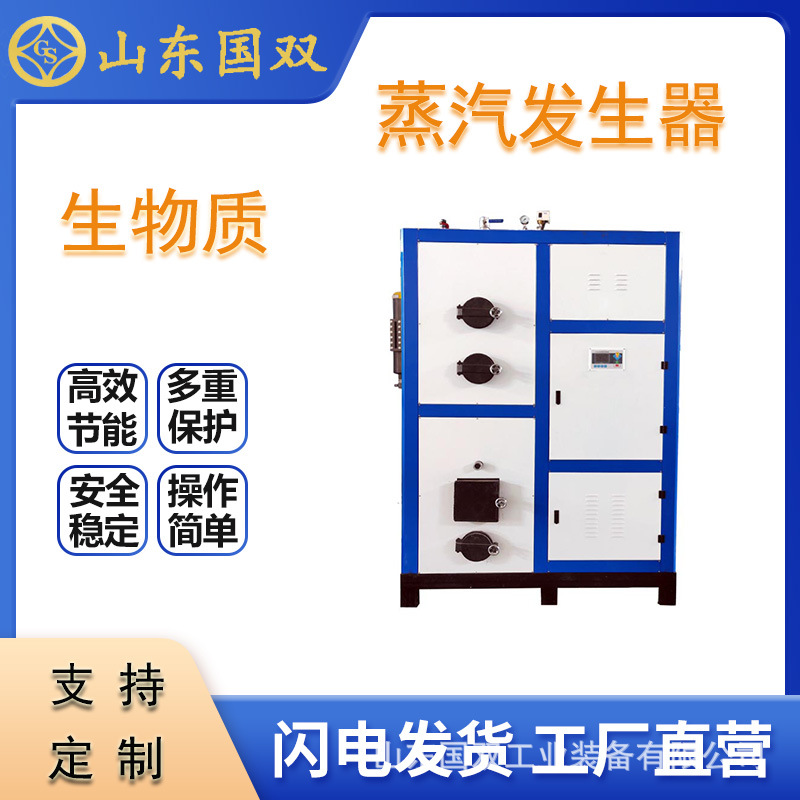 国双500公斤生物质颗粒蒸汽发生器 全自动食品蒸煮杀菌蒸汽锅炉