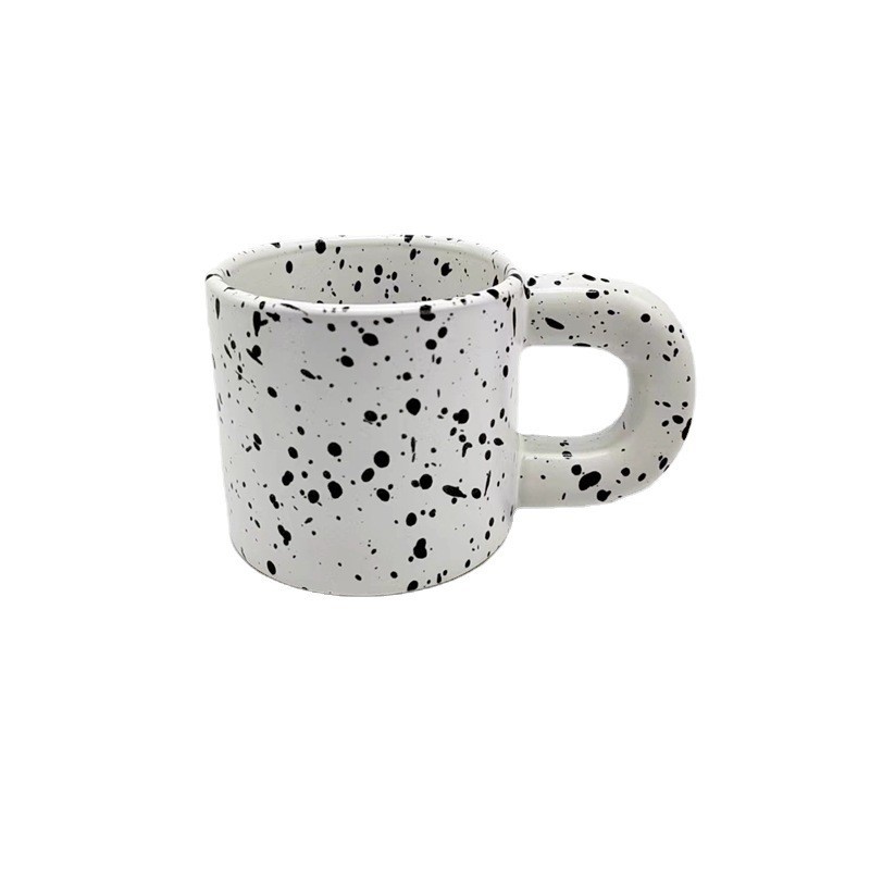 Salpicaduras de tinta taza ins estilo taza de grasa vintage taza de agua de cerámica taza de café taza de desayuno taza de leche