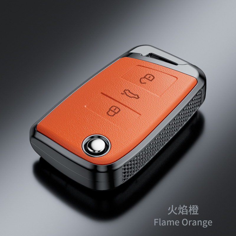 SuitabLe for VoLkswagen Sagitar Tiguan L Lavida Santana Bora Tanyue Passat Nappa Pattern FashionabLe Key Cover