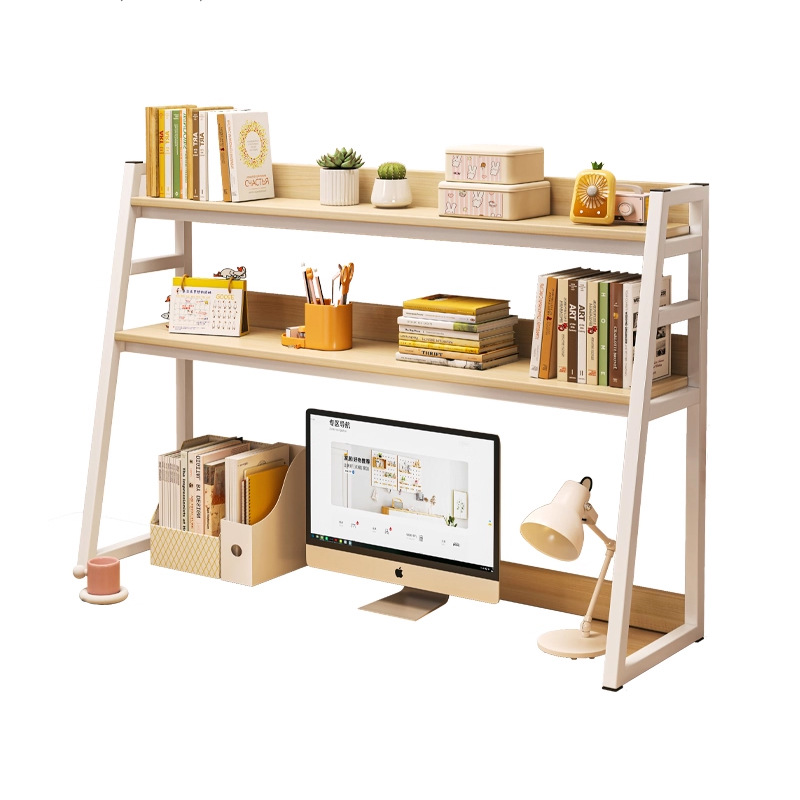 Estante de escritorio de oficina estante de escritorio estante de escritorio estante de almacenamiento de escritorio trapezoidal estante de exhibición multicapa de escritorio de computadora dormitorio