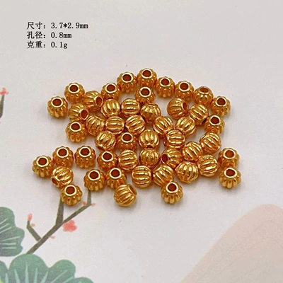 Gold-Plated Bracelet Necklace Charms DIY | Zərgərlik ara hissələri - pumpkin-beads-1-gram-about-8