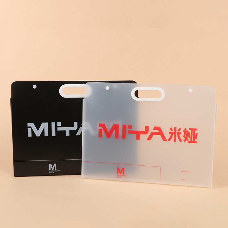 个性简约字母印花手提袋pp塑料按扣塑料提手包厂家批发服装购物袋