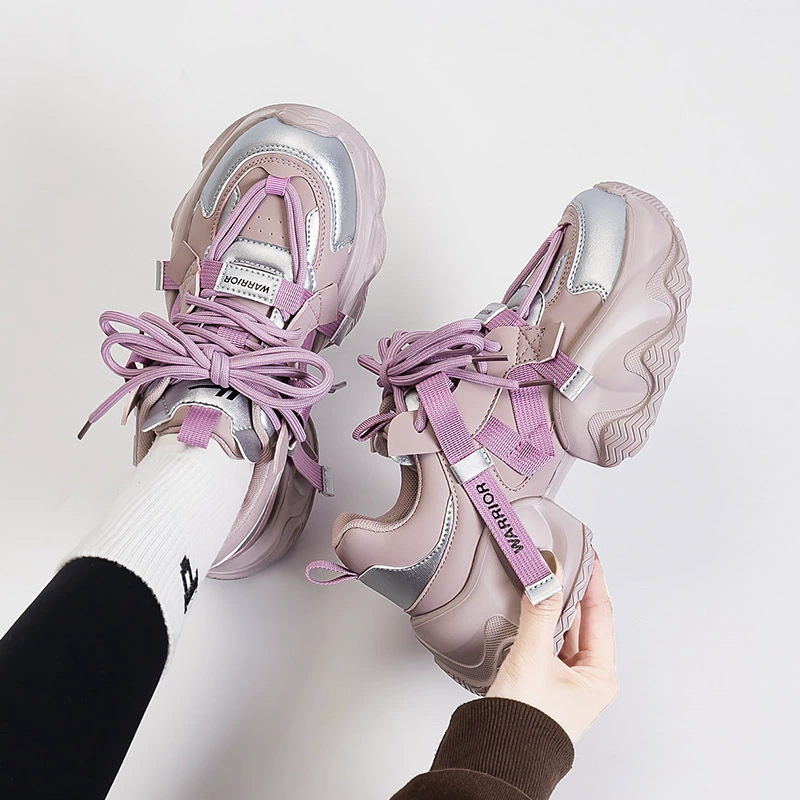 Кроссовки для обуви Женская обувь Дышащие и повседневные дикие туфли на толстой подошве 2024 G409M