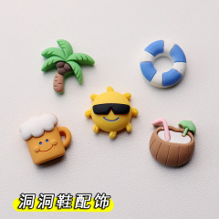 Cartoon Summer Style Beverage Selection Hole Shoes Accessory Shoe Clips Accessories Shoe Flower Decorative Clips Cross-border Wholesale