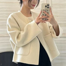 2025秋冬新款小个子毛呢大衣女短款感春秋小香风韩版毛呢外套