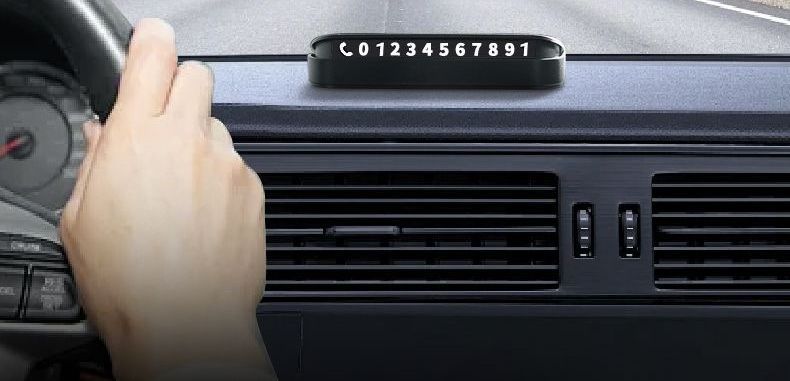 High-end car accessory for temporary parking, popular car item 2026, car phone number plate for moving vehicles