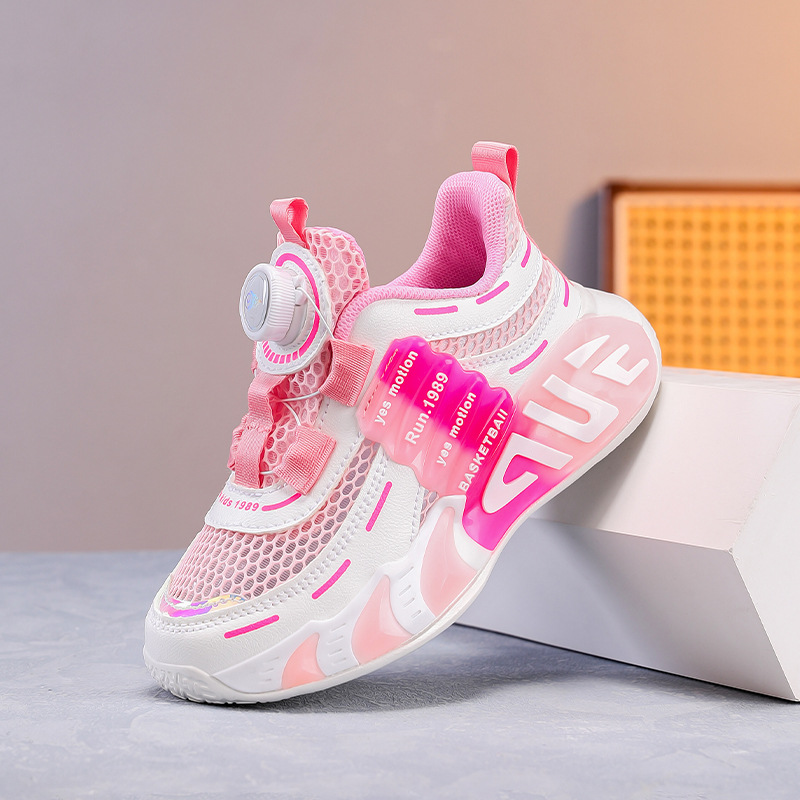 Calzado deportivo para niños, malla de verano, transpirable 2025 nuevos zapatos de red para niños, zapatos para correr de suela suave antideslizantes para niños grandes