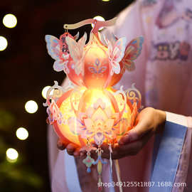 儿童节葫芦灯笼2026新款儿童手工diy材料包手提发光福禄花灯挂饰