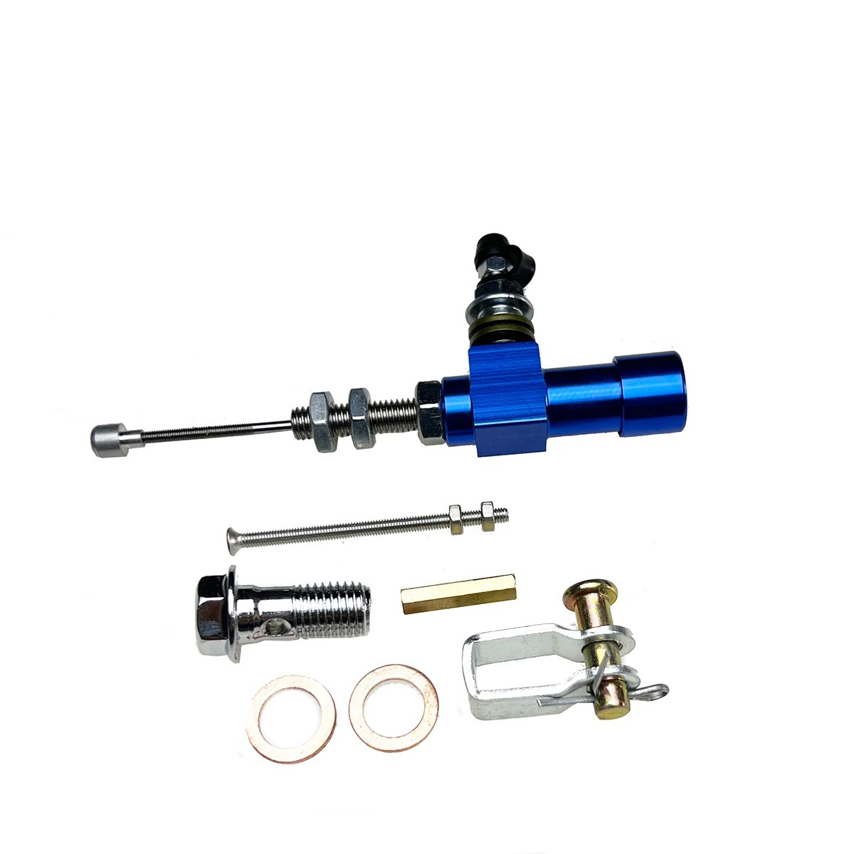 Universal Motorcycle Hydraulic Clutch Master Cylinder Slave Cylinder Universal (Other brake systems) - blue-clutch-slave-cylinder-with-bleed-screw