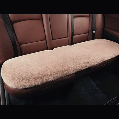 Seat Cushion Imitation Rabbit Plush Small, Wool pad - bean-paste-rear-platoon-long-seat