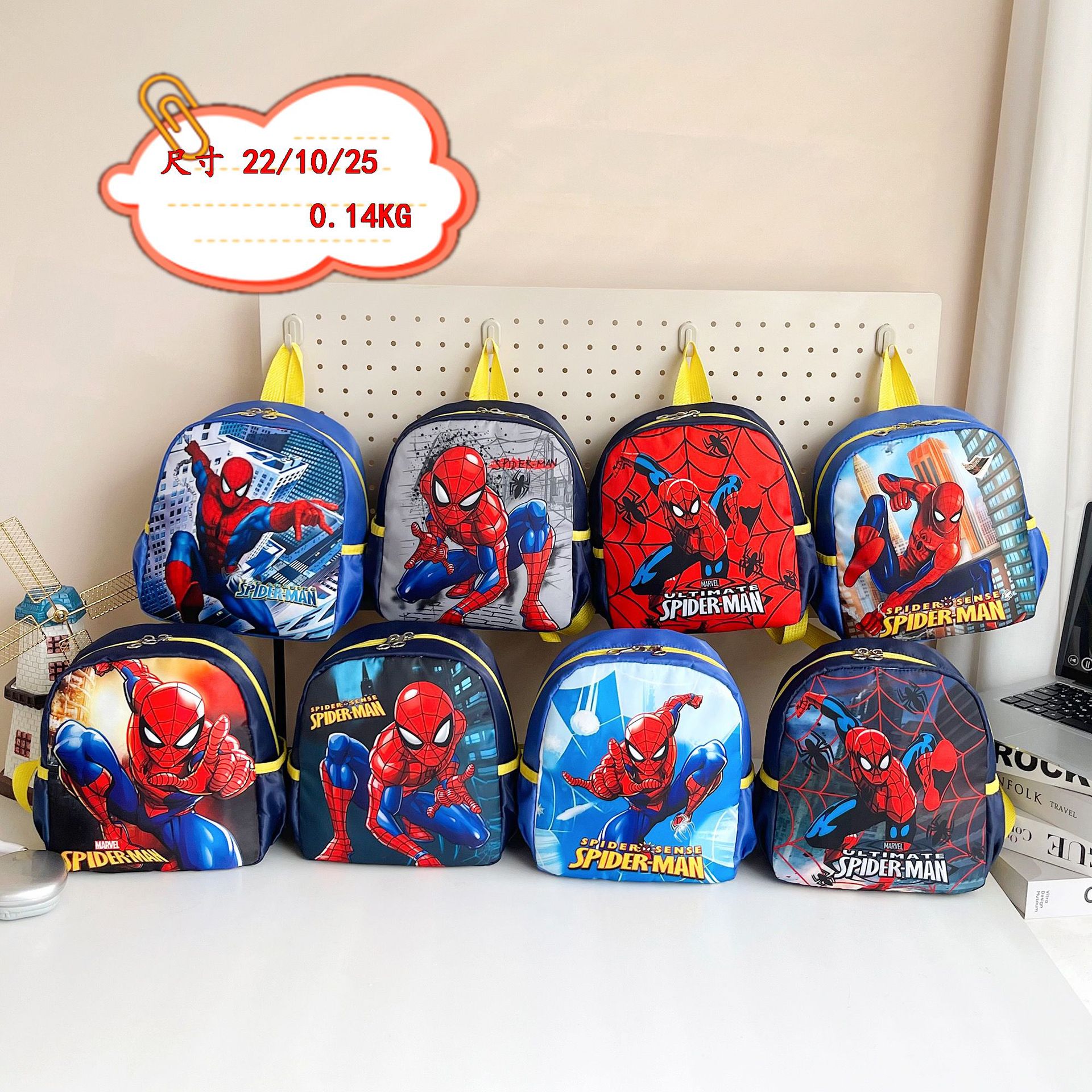 2025 Spiderman nuevo bolso de dibujos animados para niños moda bebé niño Spiderman mochila jardín de infantes