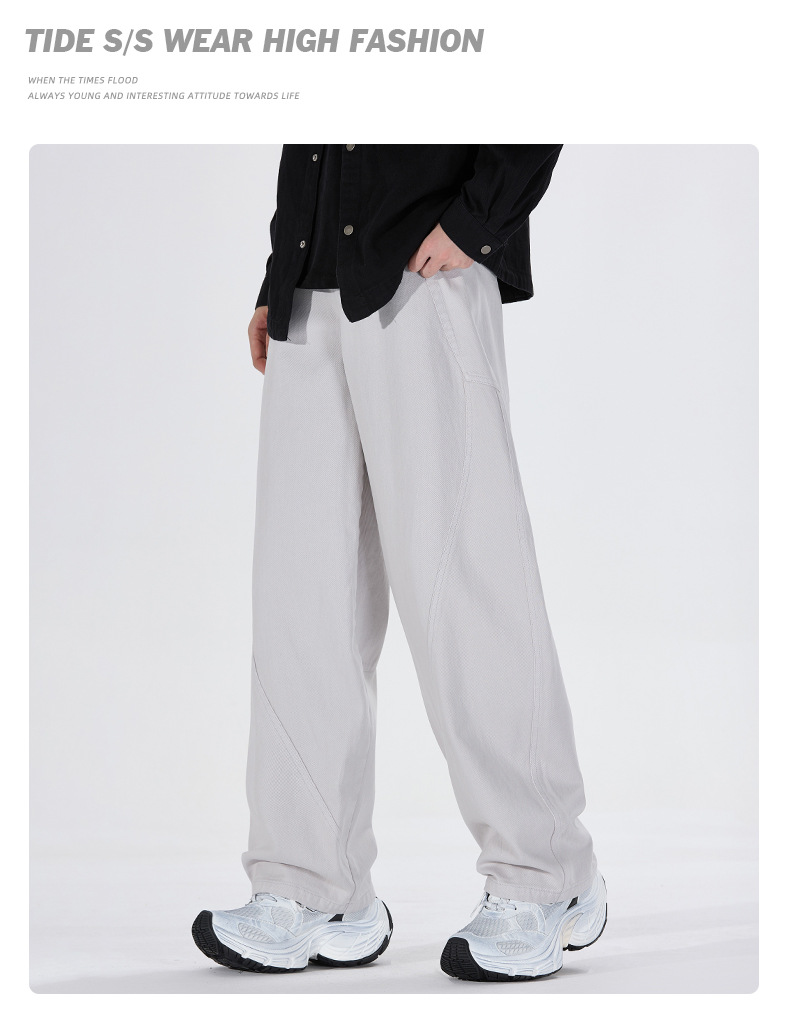 Herrenbekleidung Herrenbekleidung 2024 Retro Freizeithose Herbst und Winter Multi Pocket Workwear Loose Scimitar Pants Herrenhose_voghion.com