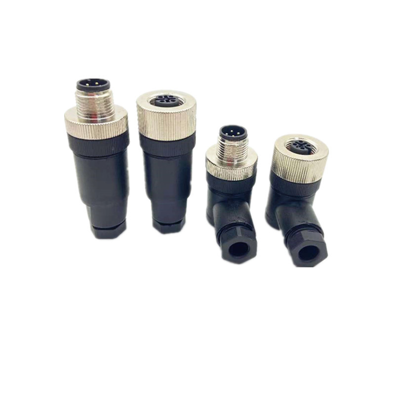 利路通厂家现货供应M12传感器接头 4-8芯仪器仪表直通90°C弯头