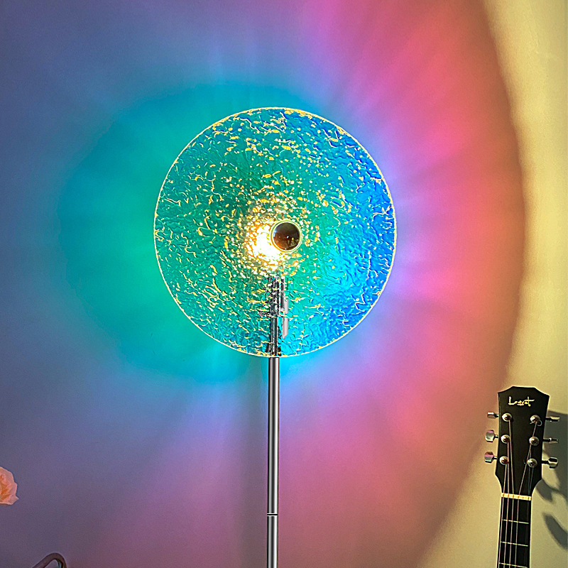 new pattern Ice block Bauhaus Table lamp bedroom bedside Floor lamp ins romantic originality wave Light Atmosphere lamp DIY