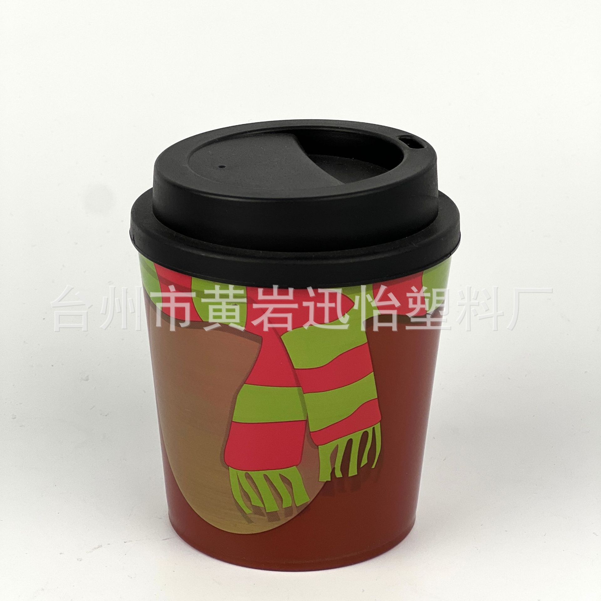 250ml Christmas Day Atmosphere Plastic PP Coffee Cup Print LOGO…