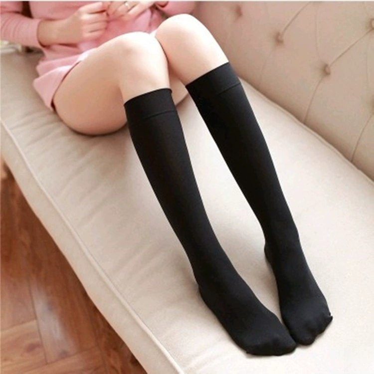Spring black colored tights, knee socks for elementary school students, mid-length, mid length