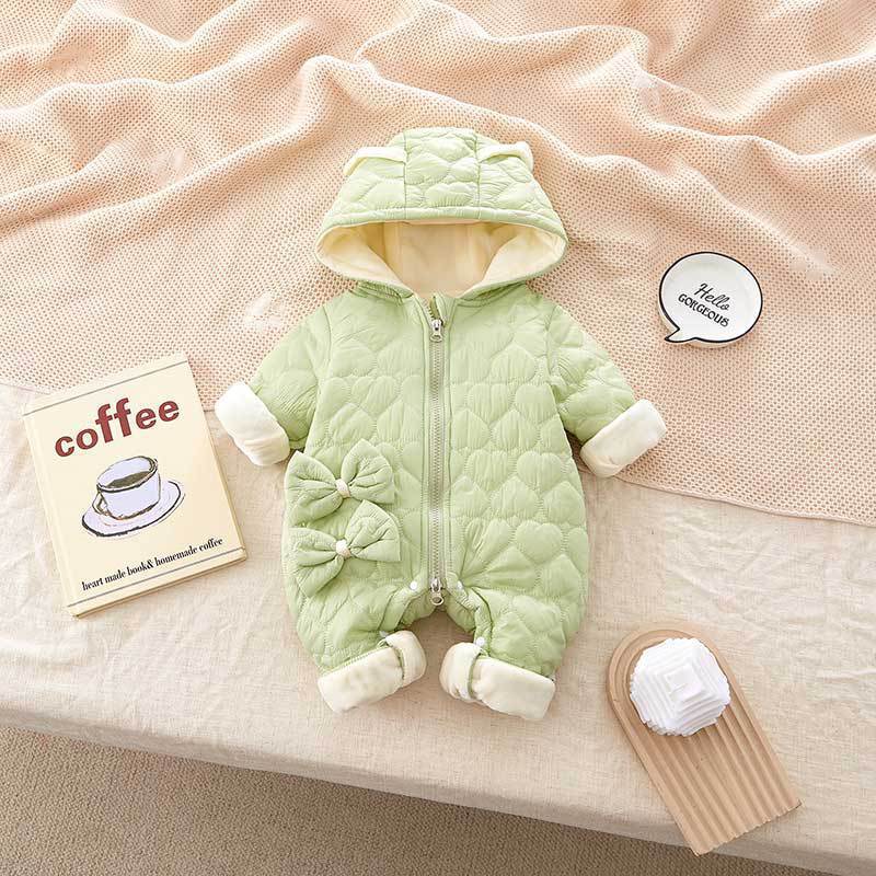 Chaqueta de algodón para bebé, traje de otoño e invierno, mameluco de terciopelo para bebé, mameluco, ropa para recién nacidos, ropa de invierno, ropa para llevar