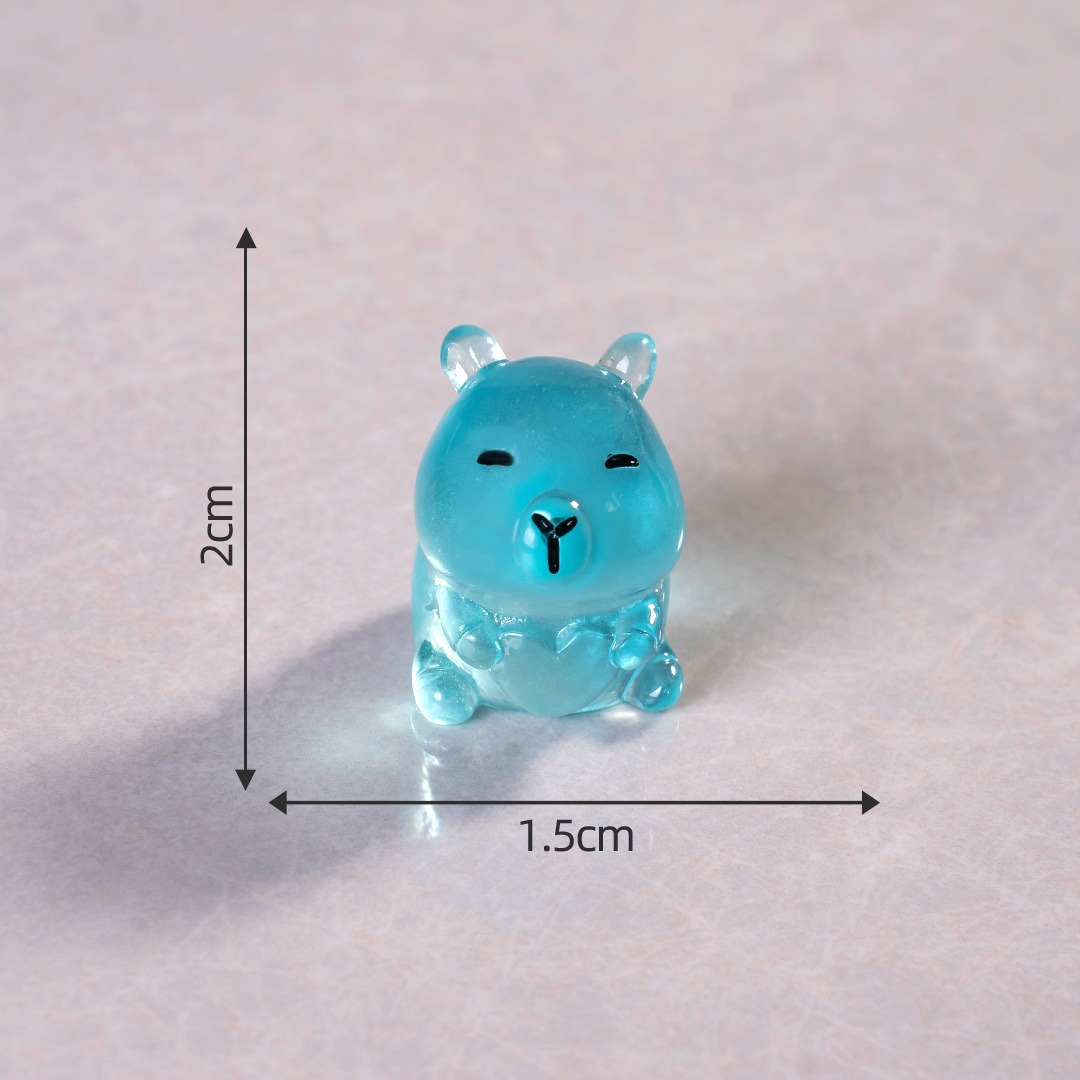Micro paisaje creativo lindos Dolphin capibara muñeca caja ciega accesorios decoraciones accesorios de escritorio para automóviles