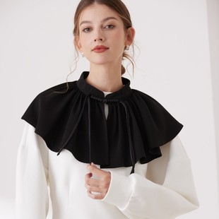 Cross-border Amazon Japan and South Korea cos Accessories Antique Black and White Shawl Cape Fake Collar Cosplay Props