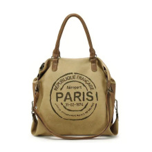 托特包帆布单肩包复古斜挎包大容量手提包Paris Republique Bag