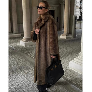 Faux Fur Long Coat��Ƥ�ݴ�������