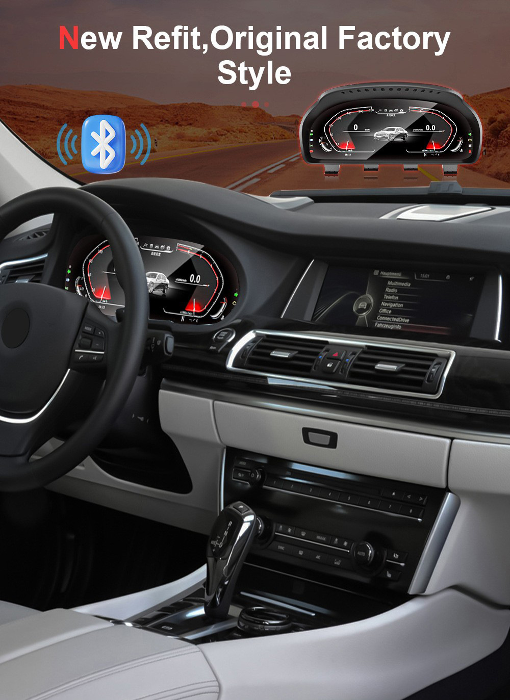 Suitable for Bmw 1234567 Series X1X2X3X4X5X6Gt Full Series Lcd Instrument with Hud Four Theme Switching
