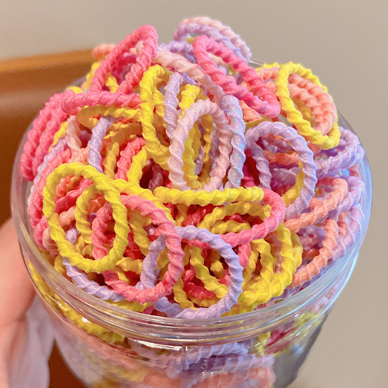 Banda de goma para niños no daña cabello de niña bebé elástico pulgar anillo para el cabello de bebé cuerda de la cabeza banda de goma adornamiento para el cabello