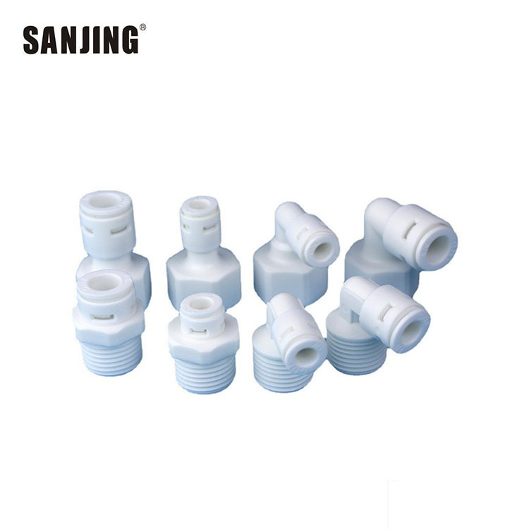 1/2 dientes externos purificador de agua Conector sin tarjeta 4 puntos conector de enchufe rápido 4 cambios 2 dientes internos rectos de cuatro puntos giran 3 puntos codo de tubería