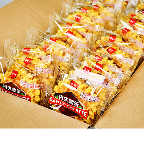 Danfugele Wafer Cakes, Loose Pack, Grid Pan Soft Cake Breakfast Cake Bread Snack Full Carton