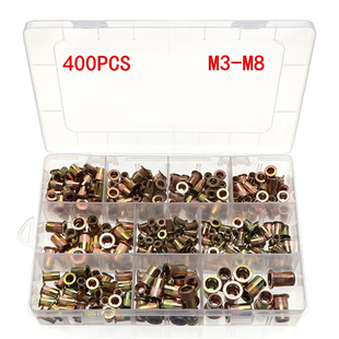 �羳���N 400PCS���bƽ�^�Q�y���T��ĸ ̼�僲��\�T��ĸM3-8�M��