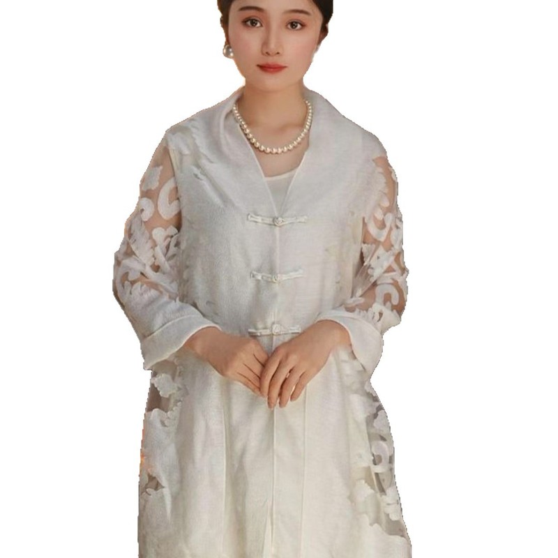 新款手工剪花夏季薄款防晒盘扣披肩女民族风中式披肩|undefined