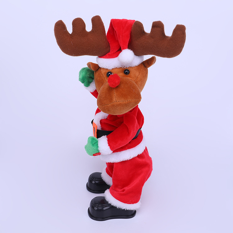 Papá Noel eléctrico música decoración navideña muñecas decoración navideña decoración navideña juguetes