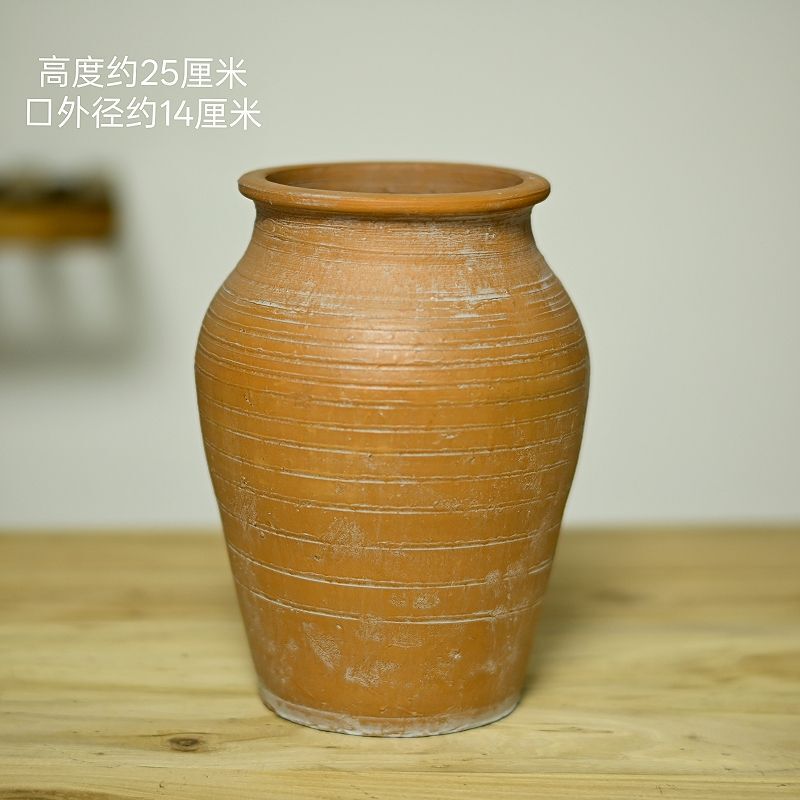 复古手工陶罐土陶罐手工花瓶花盆民宿装饰插干花水培客厅摆件|undefined