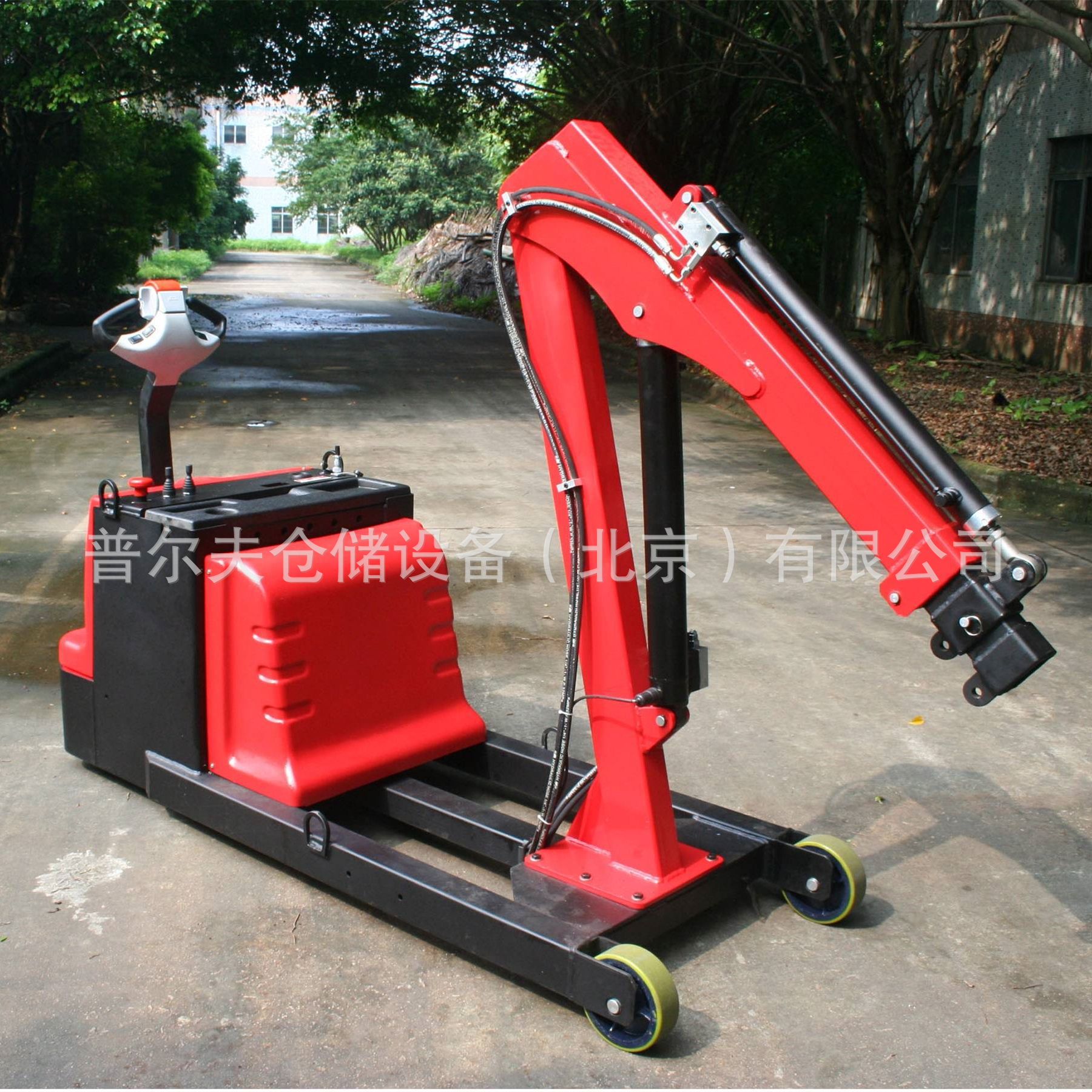 移动配重式液压模具吊车电动吊臂车小型单臂吊360°旋转行走小吊