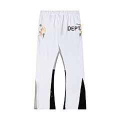 Orden exterior galería Departamento pintado a mano Splash-tinta costura cordón retro High Street casual sweatpants ligeramente estirar pantalones largos para hombres