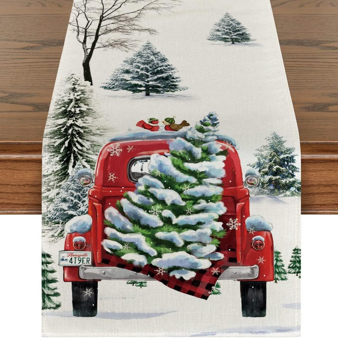 Transfronterizo 2024 Amazon nuevo muñeco de nieve de Navidad Santa linas bandejas de mesa bandejas de mesa de comedor de té