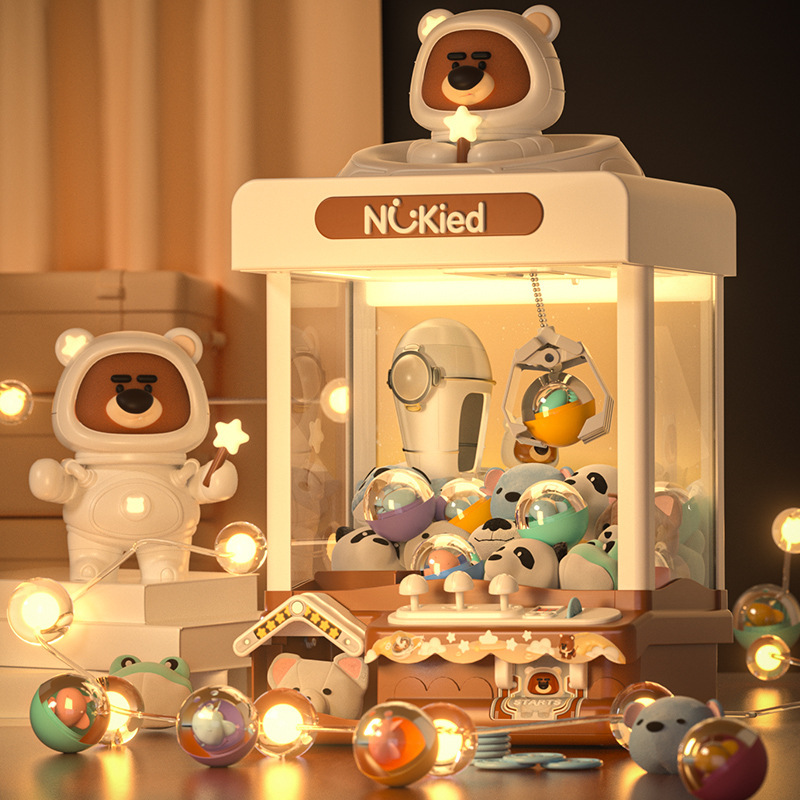Nucci Children's Doll Grasping Machine Holder Doll Machine Coin-slot Small Household Mini Gashapon Machine Boys and Girls Toys Nucci Children's Doll Grasping Machine Holder Doll Machine Coin-slot Small Household Mini Gashapon Machine Boys and Girls Toys