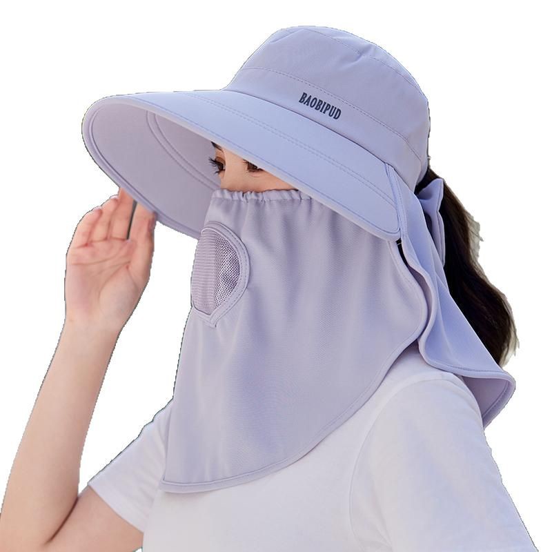 Nuevo sombrero de mujer sombrero solar ultravioleta gran bisel transpirable máscara de cubierta completa sombrero de sol sombrero de té sombrero de sol al aire libre