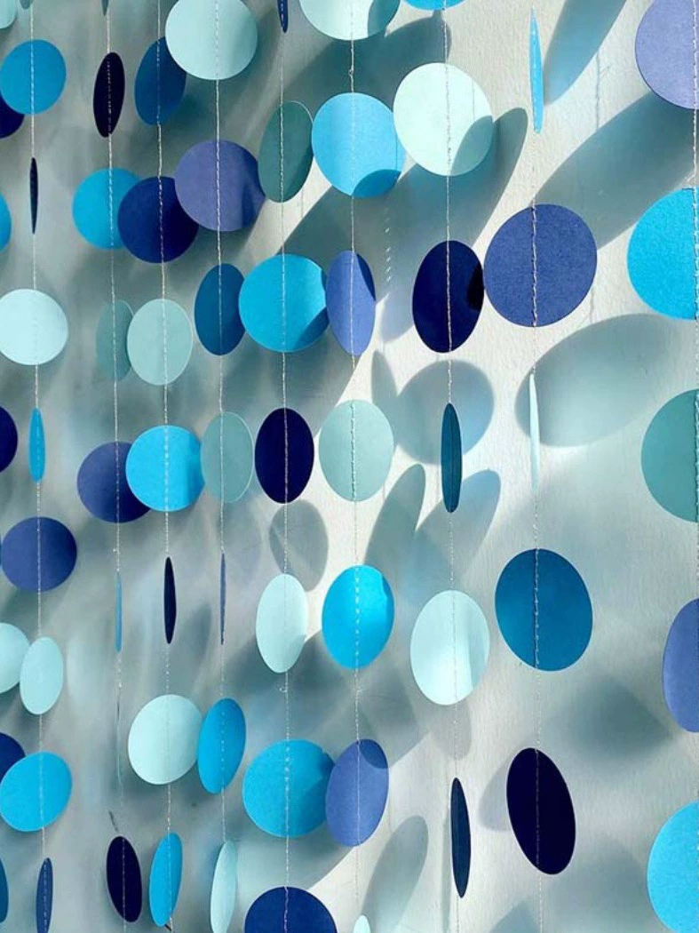 Гавайское украшение океана, классная комната, бассейн, украшение в океанском стиле, синий круглый цветок, подвесное украшение, подвесное украшение для торгового центра