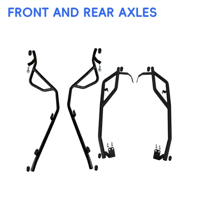 guards, anti-fall protection, front and | Motorcycle bumper - black-carbon-steel-front-bumper-rear-bumper