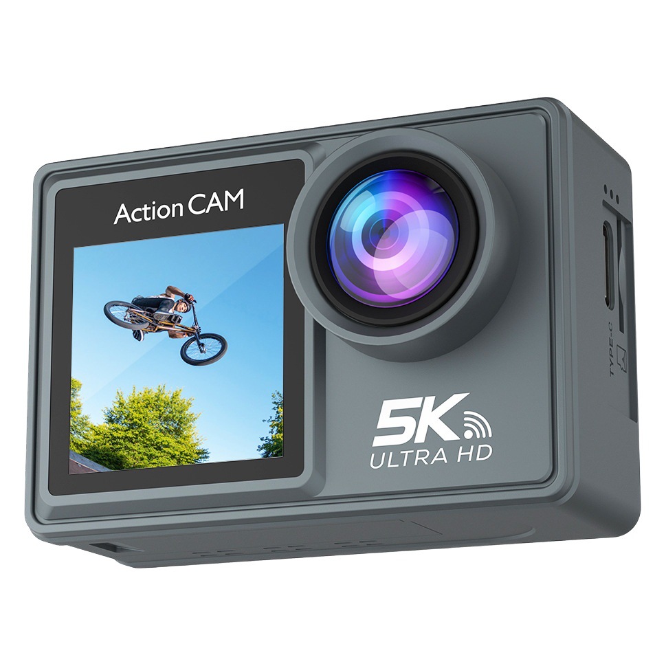 新型ハイビジョン5kボタンダブルスクリーン運動dv wifiリモコン屋外防水ハイビジョンカメラ潜水カメラ