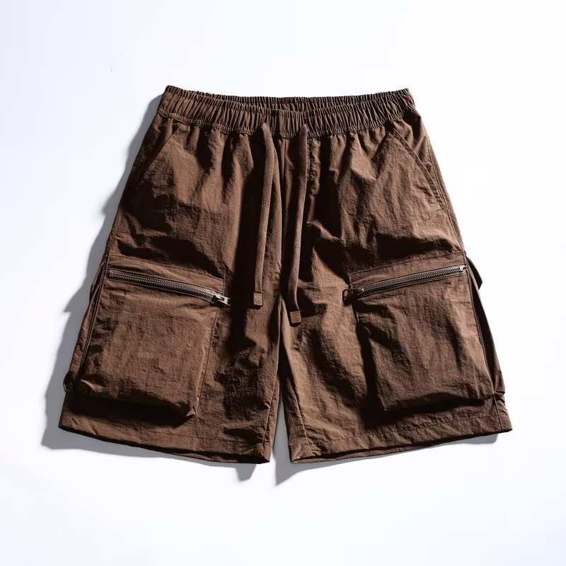 Summer Ultra-Thin Cargo Shorts Men's Multi-Pocket Casual Mid-Length Shorts Summer Quick-Dry Sports Shorts