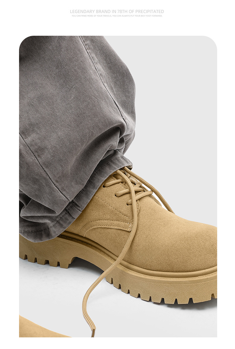 ShoeVault Large Size Derby Shoes For Men, Spring And Autumn New Casual Thick-Soled Height-Increasing Suede Leather Shoes, Men's_voghion.com