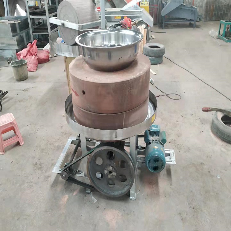 小型可移芝麻小磨香油机小型车载磨酱磨油多规格石磨机芝麻酱磨机